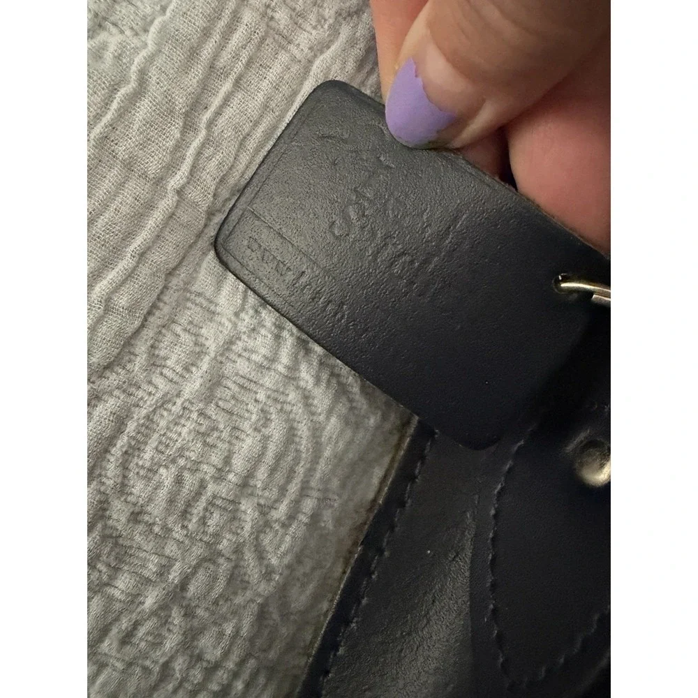 Leather Satchel Company Navy White Polka Dot 11